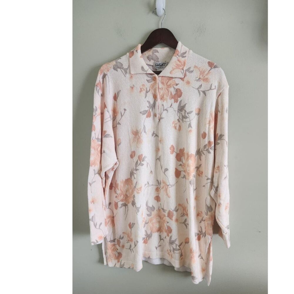 Vintage Gabriella Cardigan cotton Blend Women2x Cream Pink Boxy Grannycore ITALY